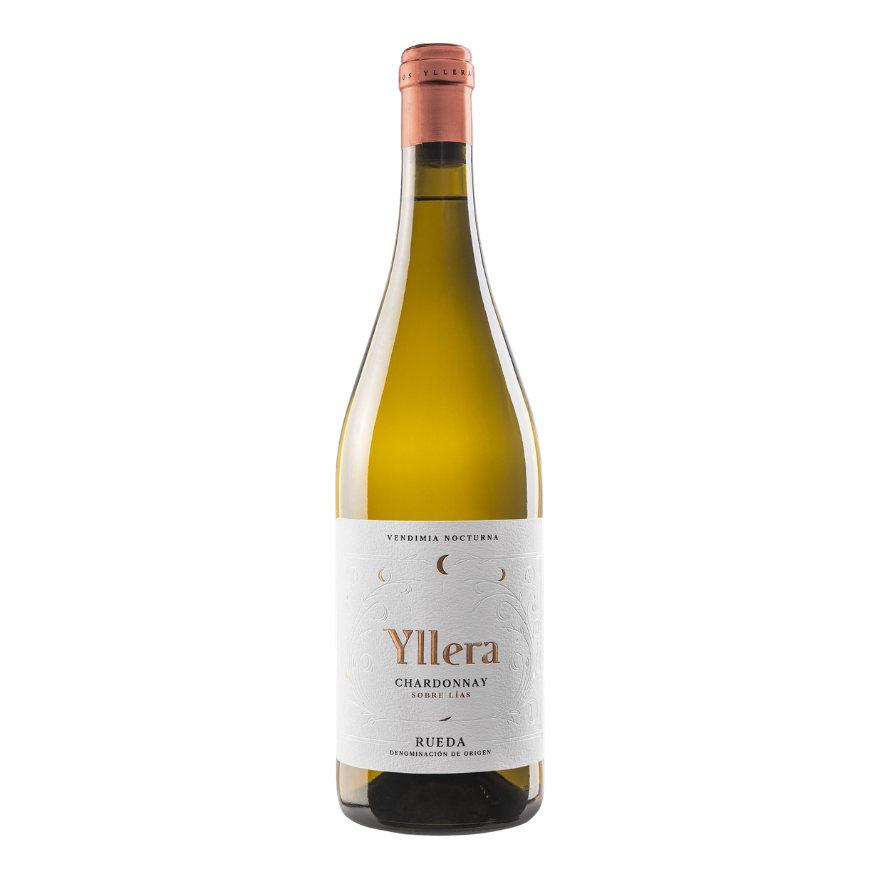 Botella de Yllera Chardonnay Vendimia Nocturna, vino blanco D.O. Rueda