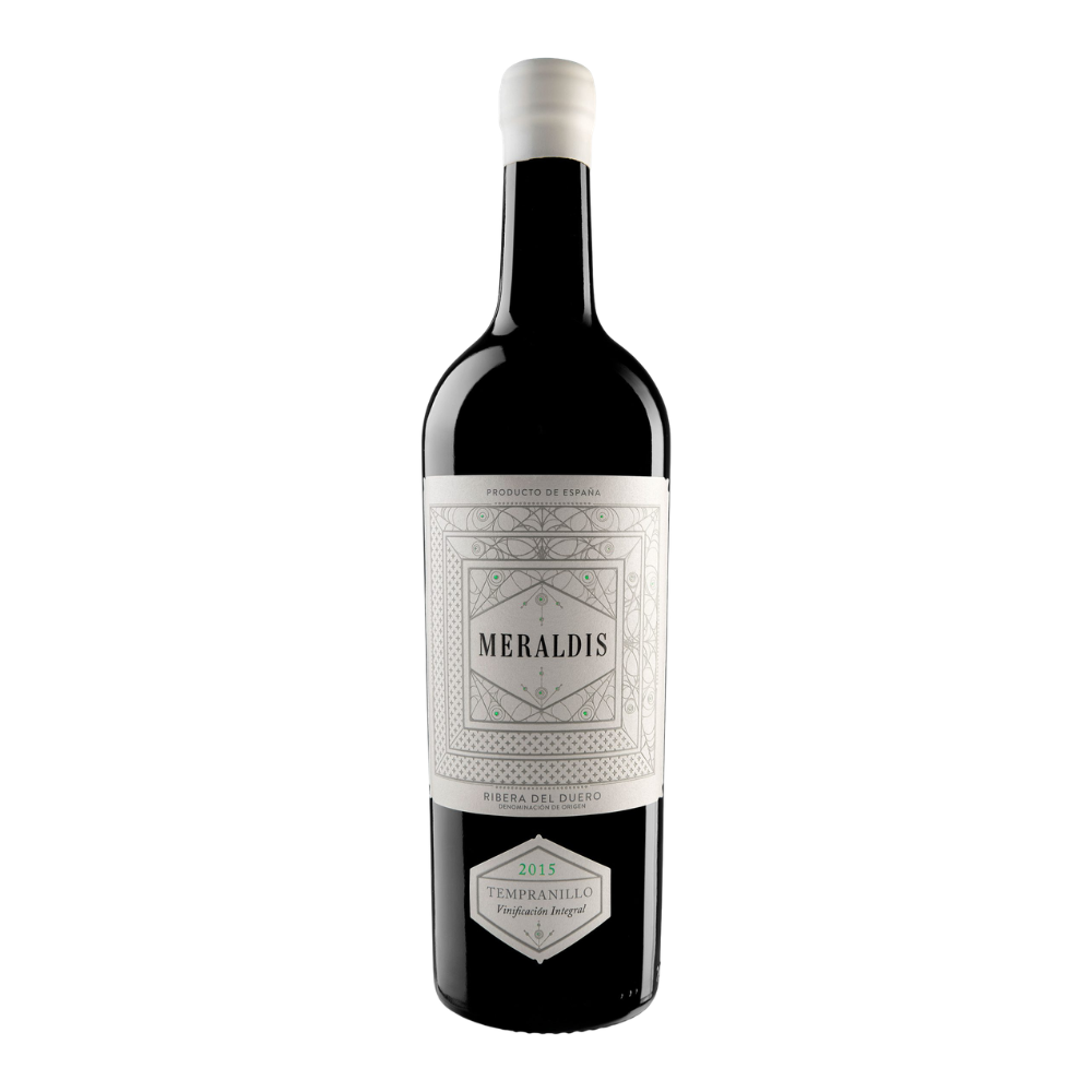 Botella de Meraldis Tempranillo, vino tinto D.O. Ribera del Duero