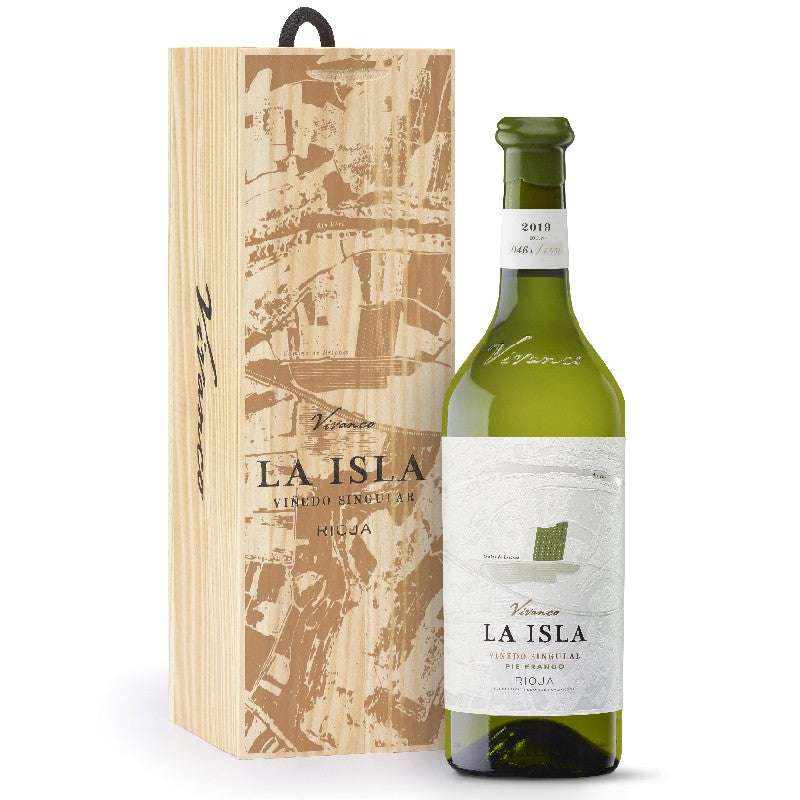 Botella de Vivanco La Isla Blanco, vino blanco D.O.Ca. Rioja
