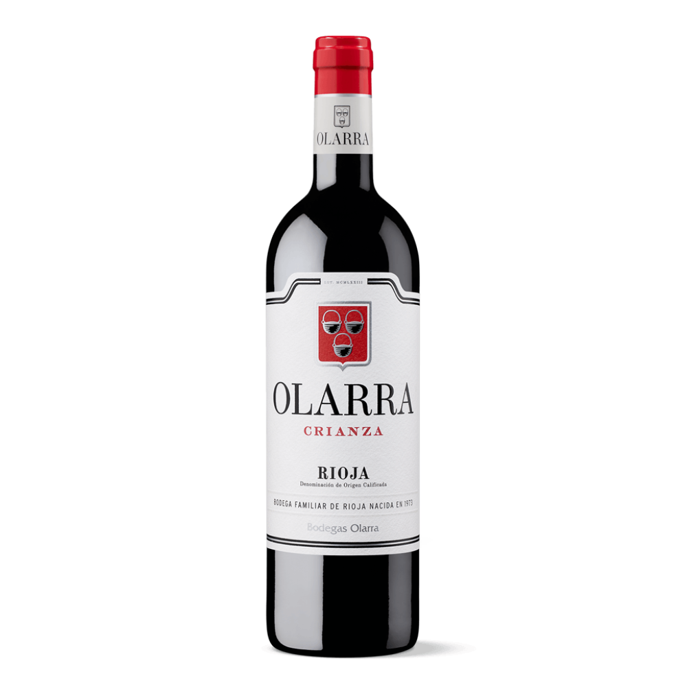 Botella de Olarra Crianza, vino tinto D.O.Ca. Rioja