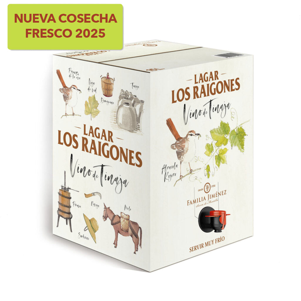 Vino de tinaja Los Raigones en Bag in Box de 15 litros