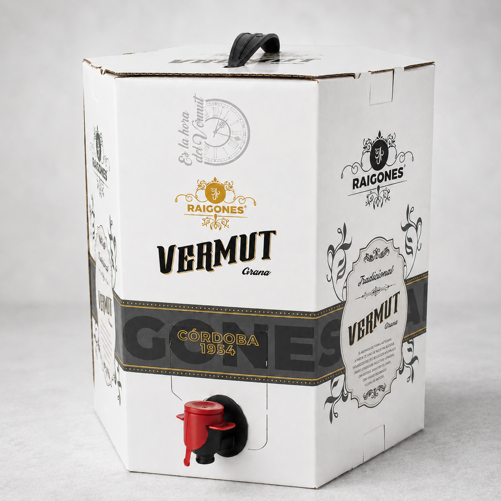 Vermut Grana Raigones en Bag in Box de 5 litros para hostelería
